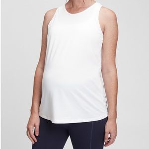 NWT Gap Maternity GapFit Breathe White Tank Top, Size Small